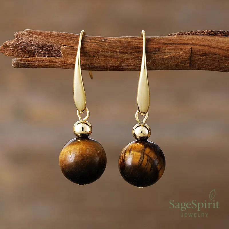 Bold Spirit Tiger Eye Necklace/Earrings