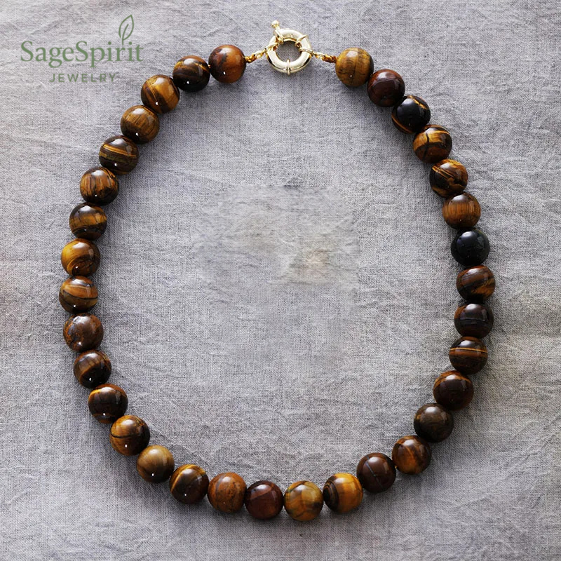 Bold Spirit Tiger Eye Necklace/Earrings