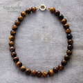 Bold Spirit Tiger Eye Necklace/Earrings