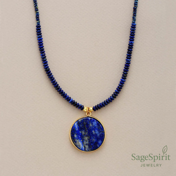 Celestial Lapis Pendant Necklace