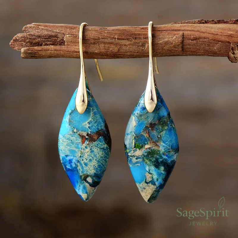 Celestial Leaf Drop Earrings
