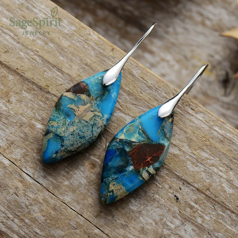 Celestial Leaf Drop Earrings