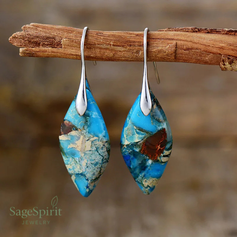 Celestial Leaf Drop Earrings