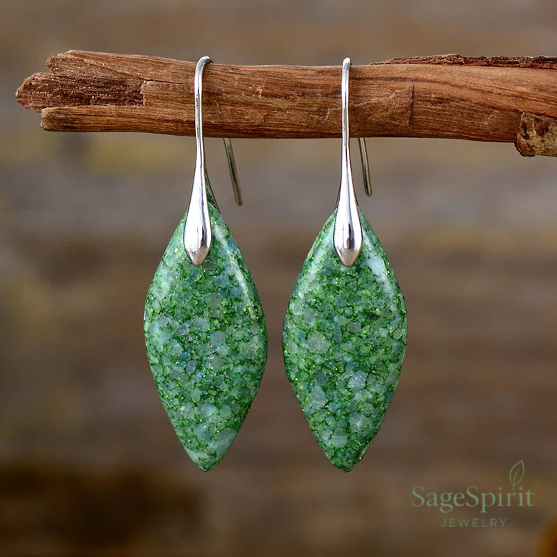 Forest Glow Leaf Earrings