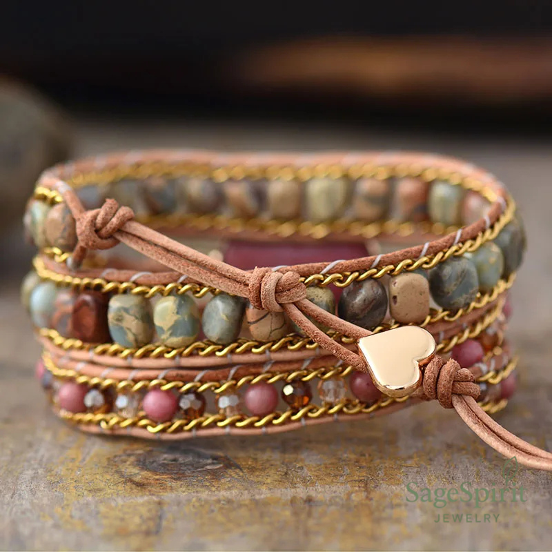 Heartstone Wrap Bracelet