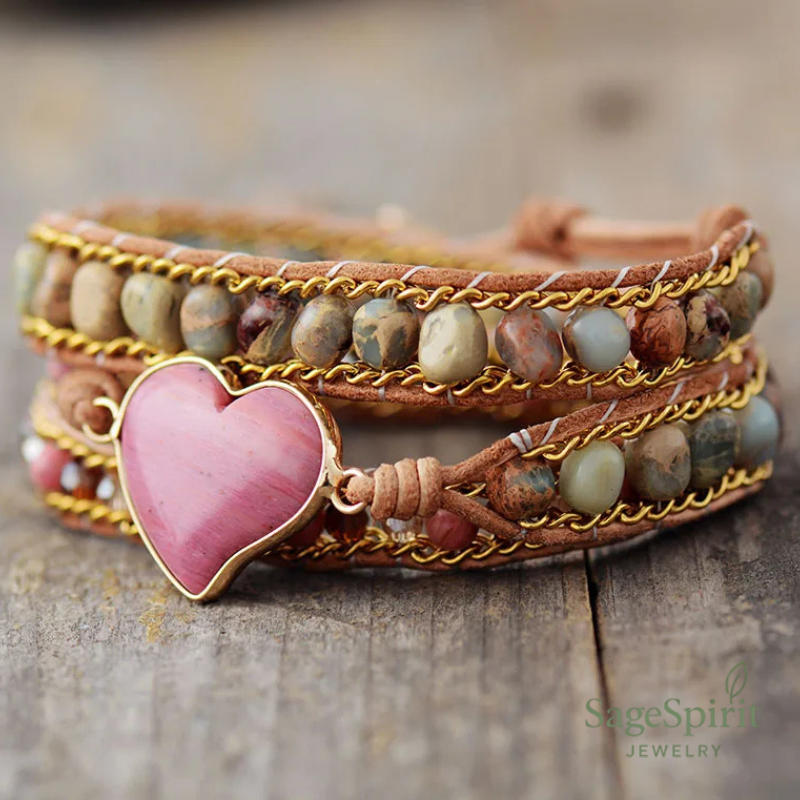 Heartstone Wrap Bracelet