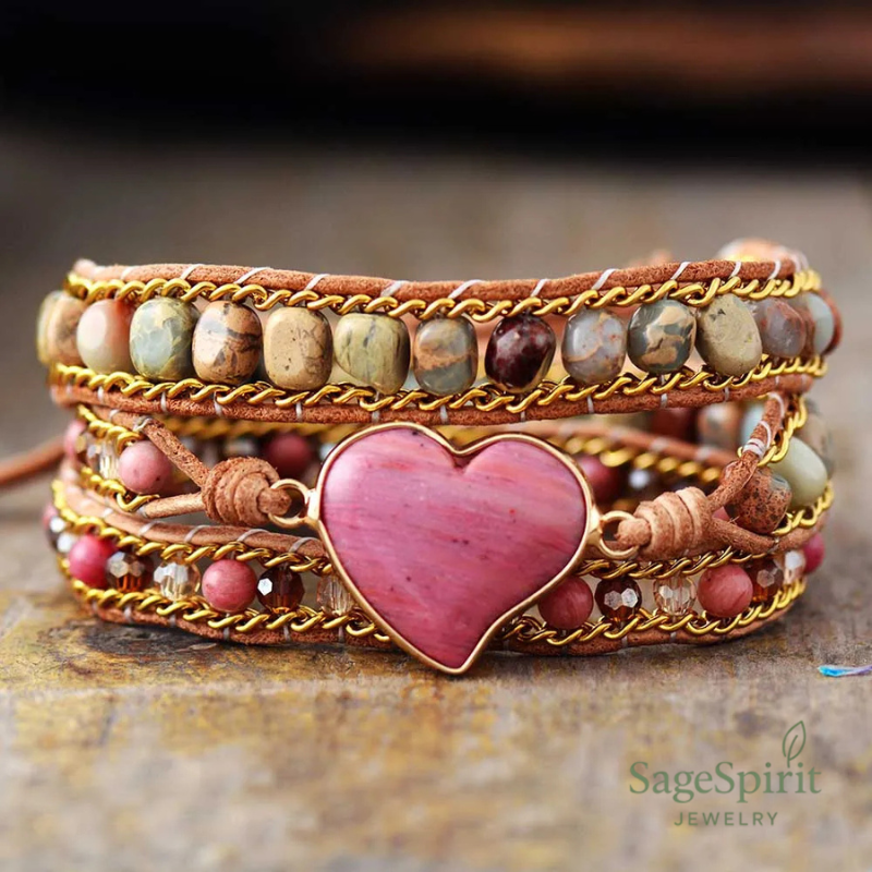 Heartstone Wrap Bracelet