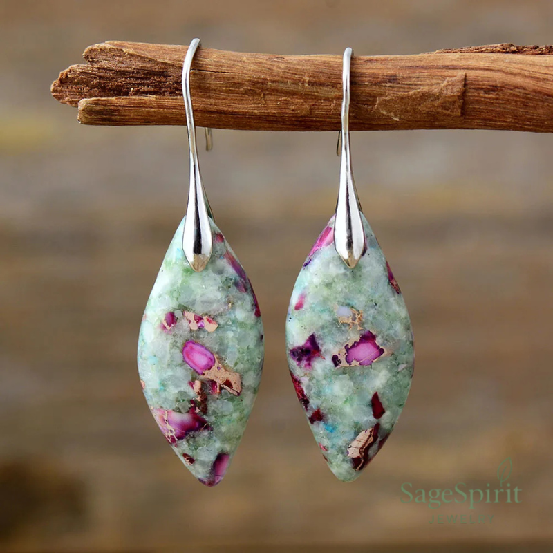Imperial Leaf Jasper Earrings
