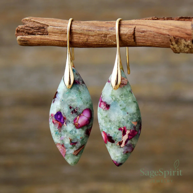Imperial Leaf Jasper Earrings