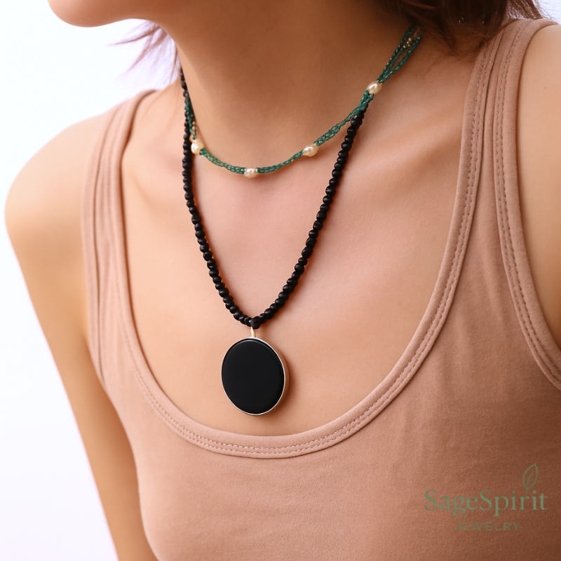 Midnight Onyx Pendant Necklace