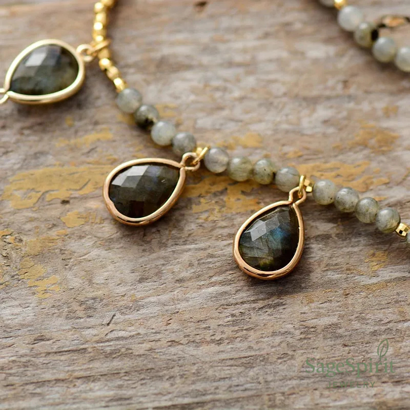 Mystic Light Teardrop Necklace