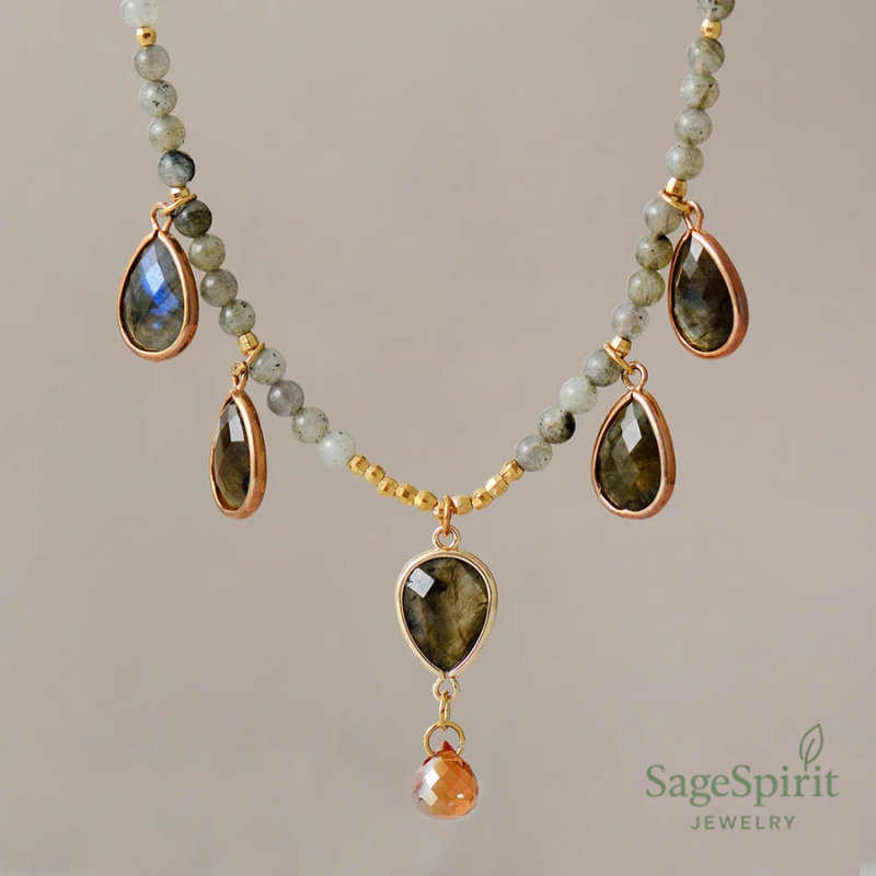 Mystic Light Teardrop Necklace