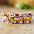 Purple Kindred Heart Wrap Bracelet