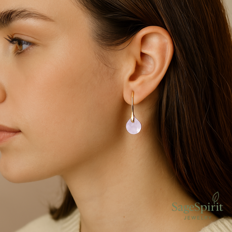 Rose Quartz Dew Drop Earrings