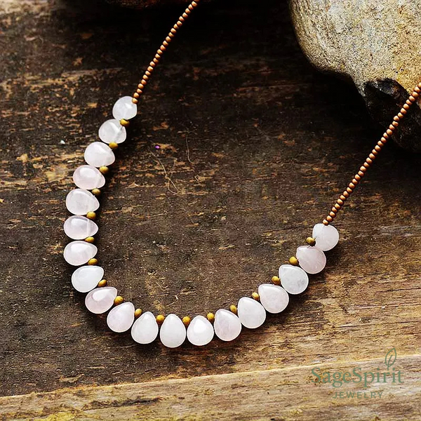 Rose Serenity Teardrop Choker