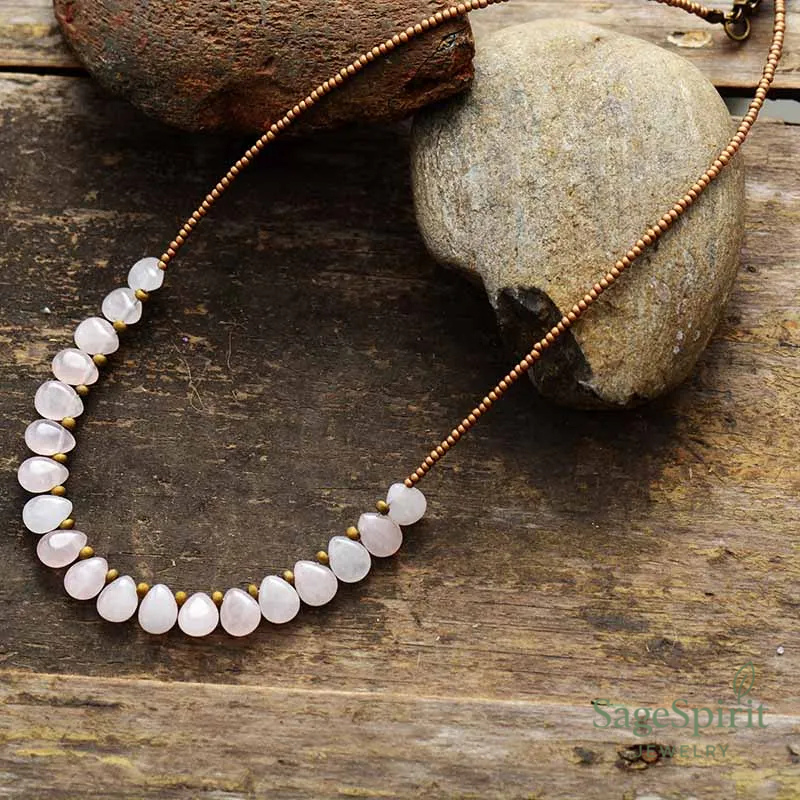 Rose Serenity Teardrop Choker