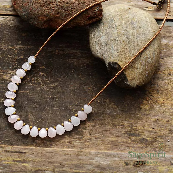 Rose Serenity Teardrop Choker