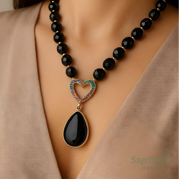 Shadow Quartz Lariat