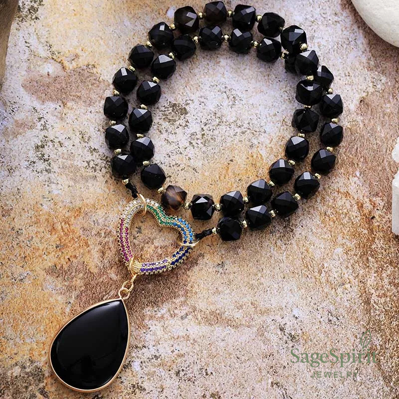 Shadow Quartz Lariat