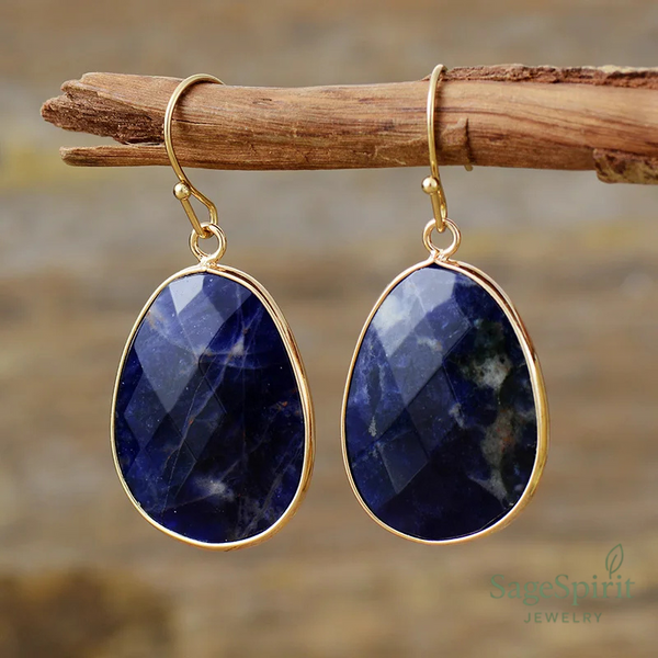 Sodalite Drop of Clarity Earrings