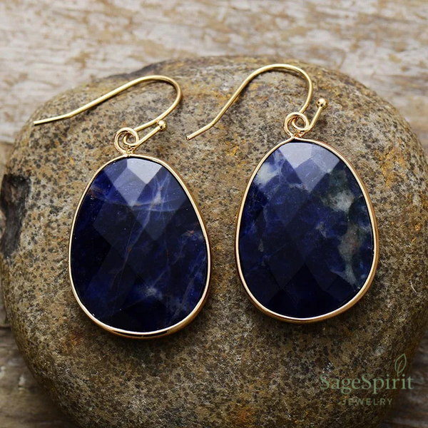 Sodalite Drop of Clarity Earrings