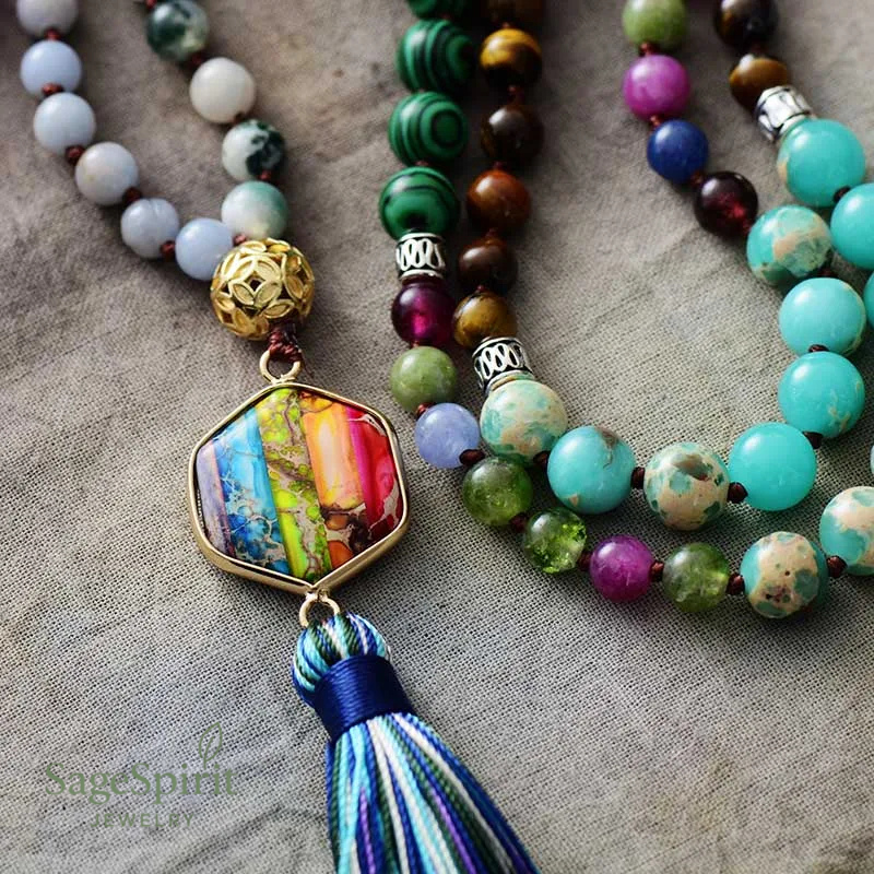 Star Chakra Flow Tassel Necklace
