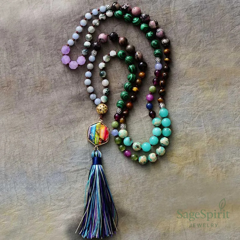 Star Chakra Flow Tassel Necklace