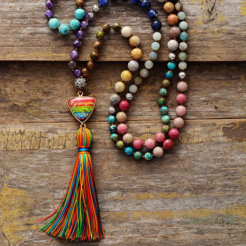Sun Chakra Flow Tassel Necklace
