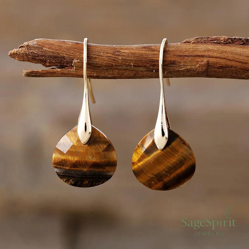 Tiger Eye Dew Drop Earrings