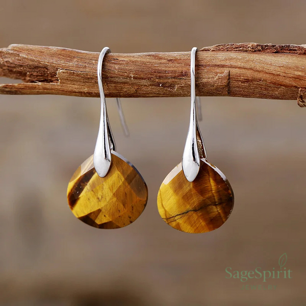 Tiger Eye Dew Drop Earrings