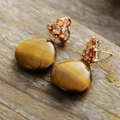 Tiger Eye Glow Dangle Earrings