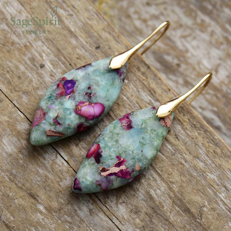 Imperial Leaf Jasper Earrings