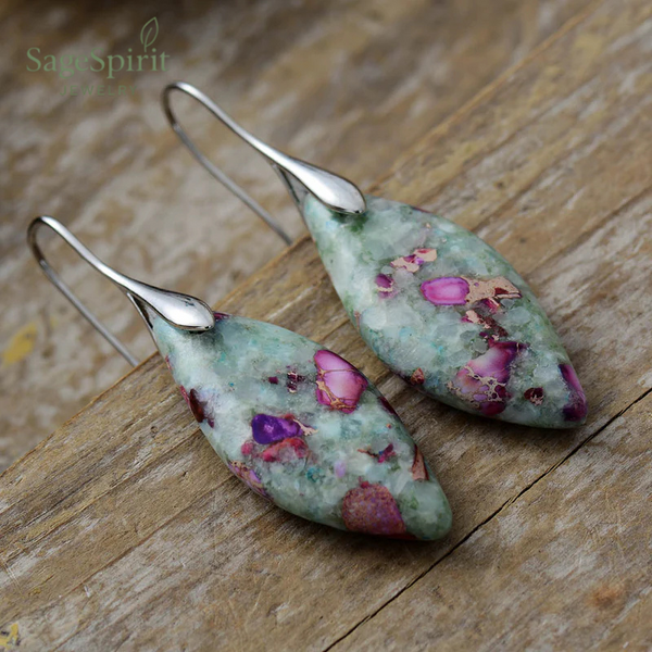 Imperial Leaf Jasper Earrings