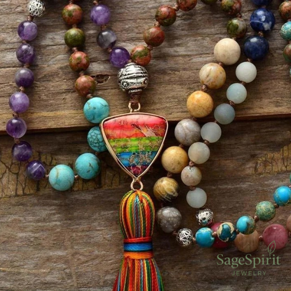 Sun Chakra Flow Tassel Necklace