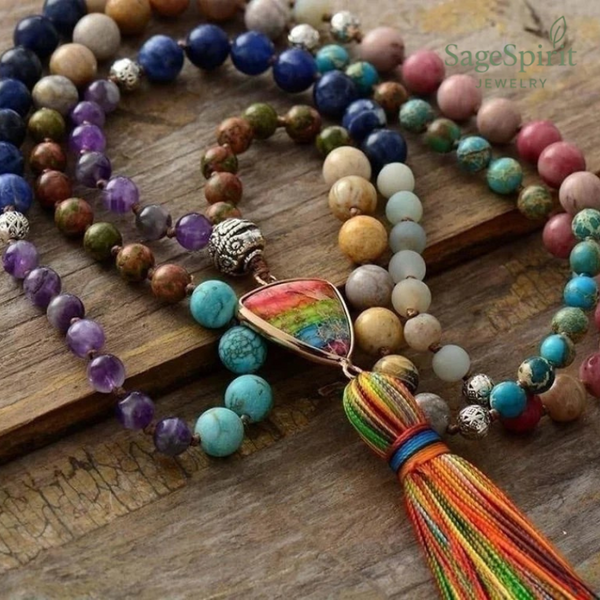 Sun Chakra Flow Tassel Necklace