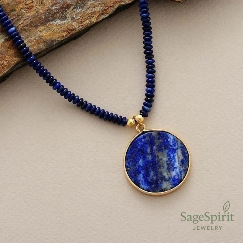 Celestial Lapis Pendant Necklace