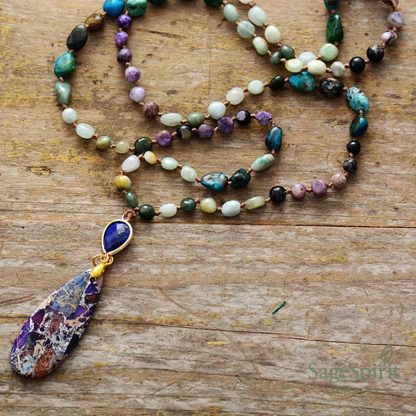 Mystic Harmony Teardrop Necklace