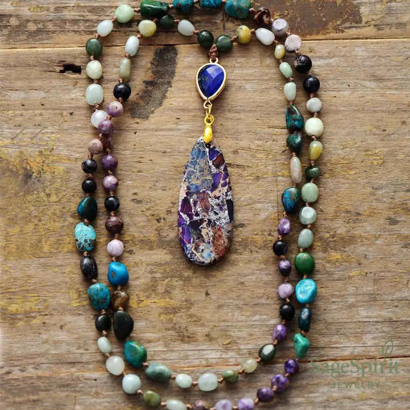 Mystic Harmony Teardrop Necklace