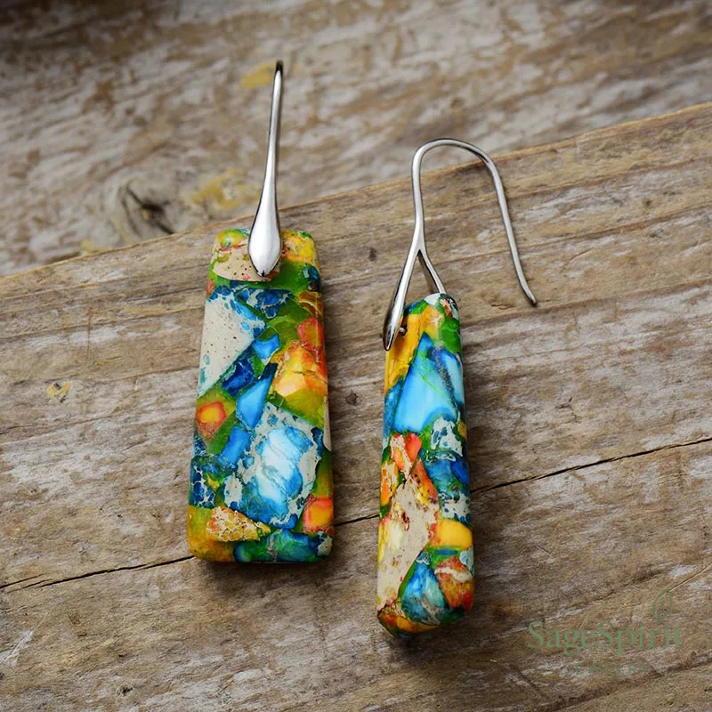 Imperial Mosaic Jasper Earrings
