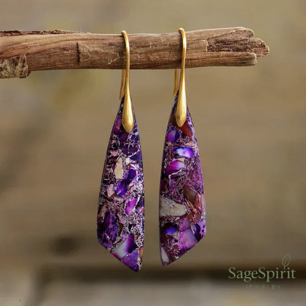 Bohemian Jasper Teardrop Earrings