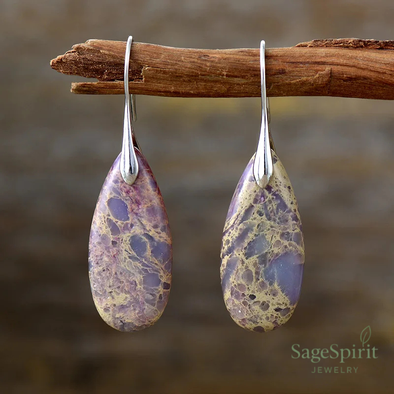 Fantasy Jasper Teardrop Earrings