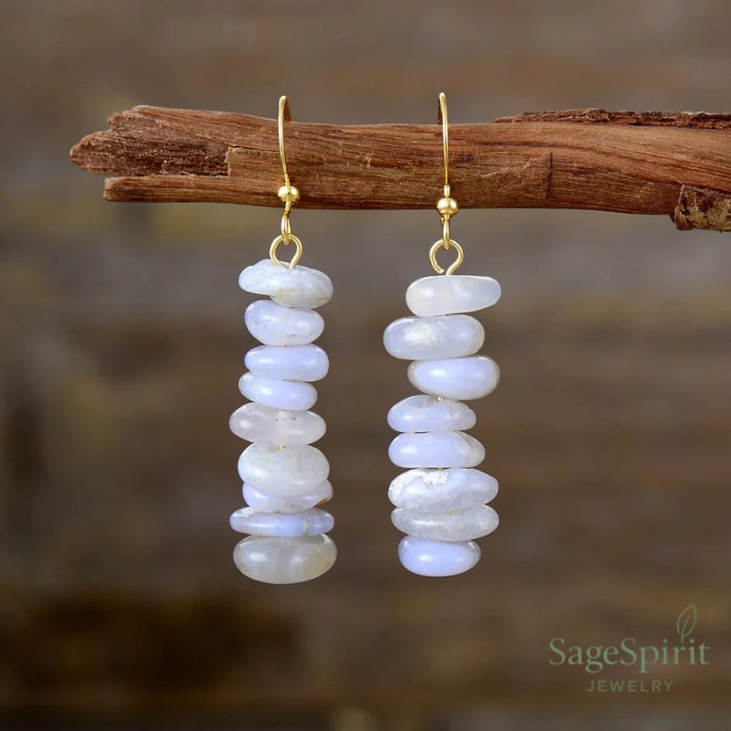 Agate Aura Gold-Plated Drop Earrings