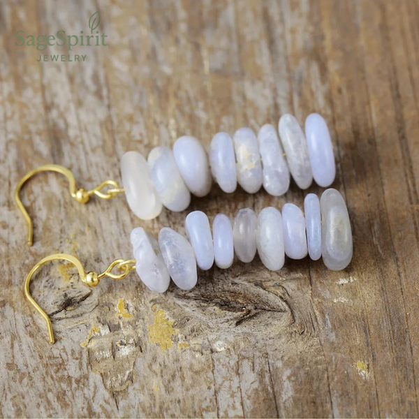 Agate Aura Gold-Plated Drop Earrings