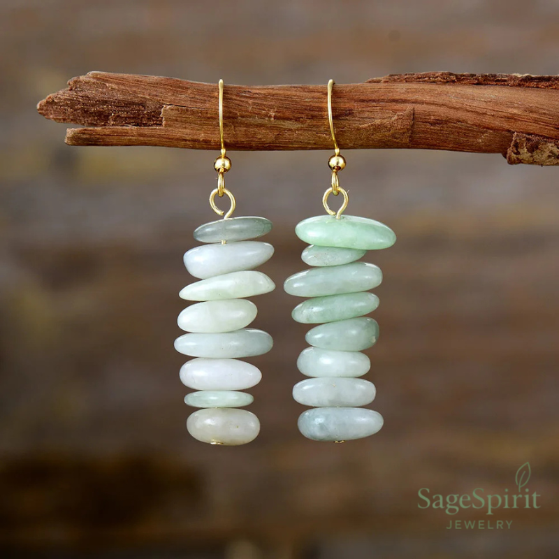 Jade Serenity Gold-Plated Drop Earrings