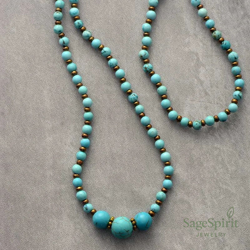 Tranquil Turquoise Beaded Necklace