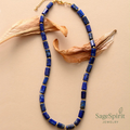 Lapis Lazuli Lariat Choker Necklace