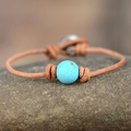 Turquoise Leather Bracelet