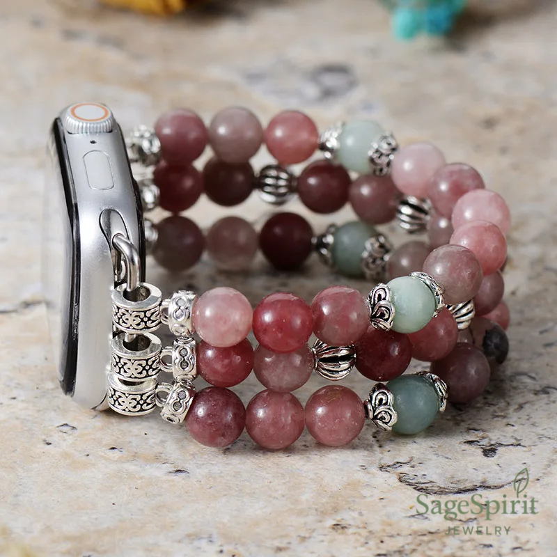 Red Aventurine Smartwatch Strap