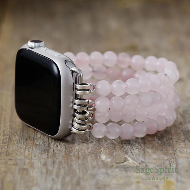 Bohemian Rose Quartz Smartwatch Strap