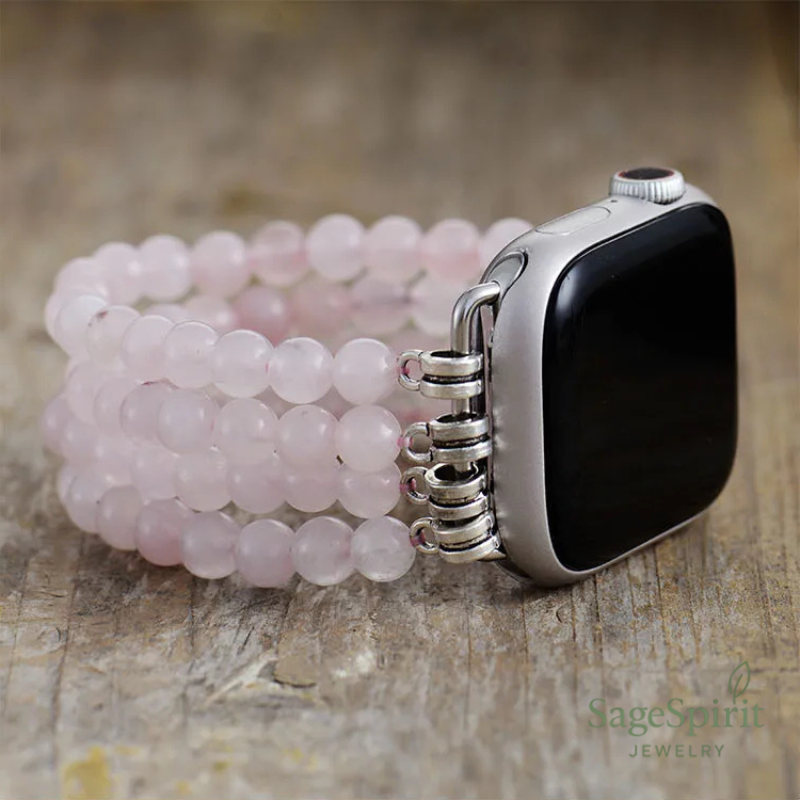 Bohemian Rose Quartz Apple Watch Strap
